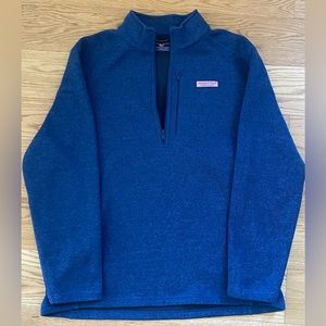Vineyard vines classic blue quarter zip pullover sweatshirt XL size. New